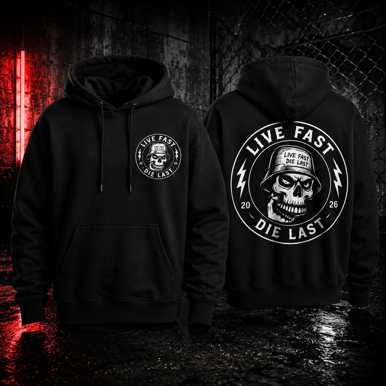 Live Fast Die Last Logo Hoodie