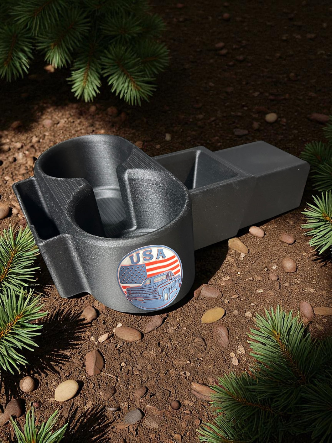 Limited Edition Patriot Square body Chevy Cup Holder with Phone Holder and Coin Tray